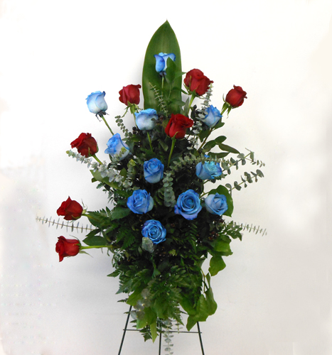 Gerbe rouge et bleue